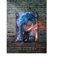 jinx - league of legends - gaming poster - metal poster, home decor, wall hangings, christmas gift, souvenir