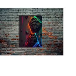abstract wall, wall art painting, metal poster, neon metal poster, modern metal wall art, home decor, wall hangings, art