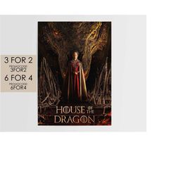 house of the dragon poster - tv movie poster art film print gift hotd008