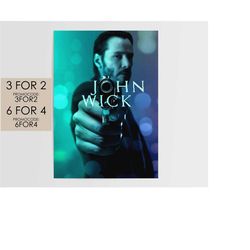 john wick 2014 poster - movie poster art film print gift jw002