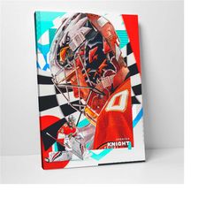 spencer knight poster, florida panthers, nhl sports print, sports player print, framed art print , wall art, home deco,