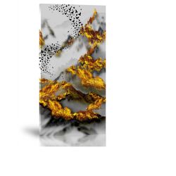 gold foil landscape ink landscape prints, abstract wall art, home decor art, light luxury printing art, canvas print, hd