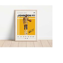magic johnson poster, la lakers, nba fans, nba poster, basketball poster, sports poster, gift for him