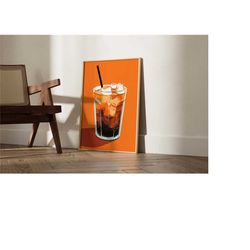 cold brew coffee print, coffee poster, exhibition poster, coffee lover gift, illustration, boho decor, wall art, kitchen