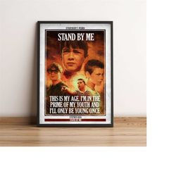 stand by me | cult film poster | vintage retro art print | classic movie posters | home decor | wall art picture