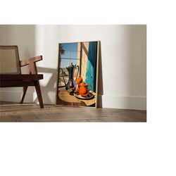 coffee table print, coffee poster, exhibition poster, coffee lover gift, illustration, boho decor, wall art, kitchen dec