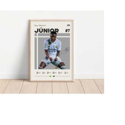 vinicius junior  poster, real madrid, football print, football poster, soccer poster, sports poster, gift for him, 2