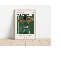jayson tatum poster, boston celtics, nba fans, nba poster, basketball poster, sports poster, gift for him