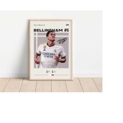 jude bellingham poster, real madrid, football print, football poster, soccer poster, sports poster, gift for him 2