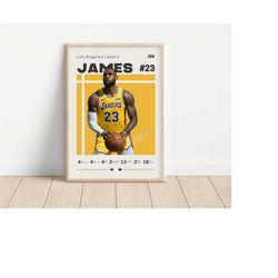 lebron james poster, la lakers, nba fans, nba poster, basketball poster, sports poster, gift for him
