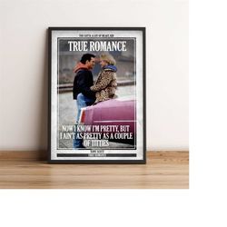true romance | cult film poster | vintage retro art print | classic movie posters | home decor/wall art/picture