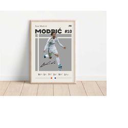 luka modric poster, real madrid, football print, football poster, soccer poster, sports poster, gift for him