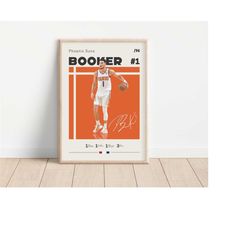 devin booker poster, phoenix suns, nba fans, nba poster, basketball poster, sports poster, gift for him