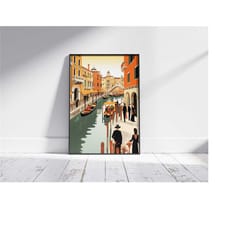digital poster venice canals print venice prints italian lagoon city poster wall art gift travel print poster travel gif