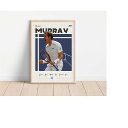 andy murray poster, tennis print, tennis poster, minimalist poster, sports poster, gift for him, tennis art