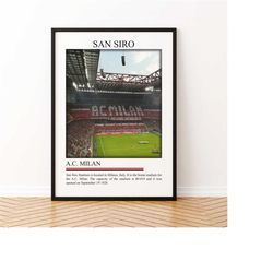 san siro stadium canvas poster | san siro stadium print | digital print poster | framed poster | stadium wall poster | b