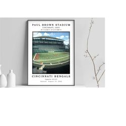 paul brown stadium print | paul brown stadium canvas | digital print poster | framed poster | stadium wall poster | blac