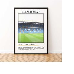 elland road stadium poster | elland road poster print | canvas framed poster | black white stadium | soccer stadiums gif