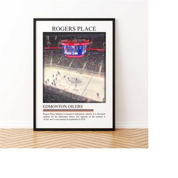 rogers place stadium canvas wall art | nhl print hockey gift | stadium print poster | framed canvas poster | digital sta