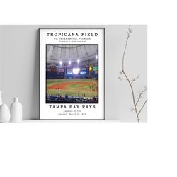 tropicana field canvas poster | tropicana field stadium print | framed stadium canvas | digital print poster | mlb lover