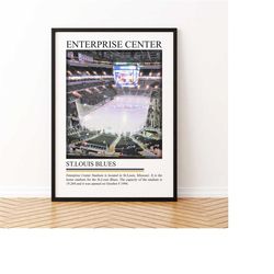 enterprise center canvas wall art | nhl print hockey gift | stadium print poster | framed canvas poster | digital stadiu