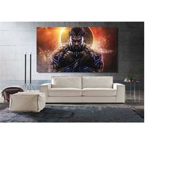 black panther poster,black panther canvas wall art, chadwick boseman poster, fantasy art, movie poster, wakanda forever