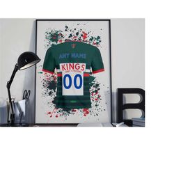 personalised leicester tigers inspired shirt poster