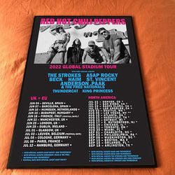 red hot chili peppers tour 2022 gifts poster