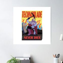 rip technoblade 19992022 never dies poster