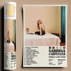 sabrina carpenter emails i can't send album gift poster