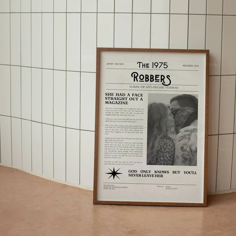 The 1975 Robbers Lyrics Wall Art Print Poster.jpg