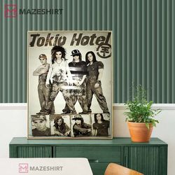 tokio hotel vintage wall decor music poster