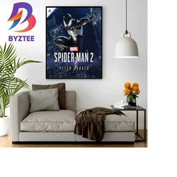 marvels spider-man 2 black suit peter parker poster wall decor poster canvas