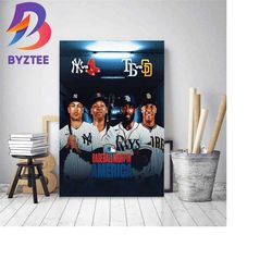 mlb baseball night in america teams matchup home decor poster canvas