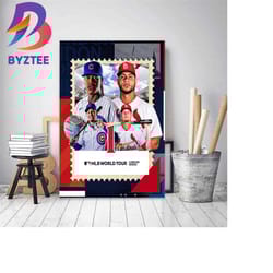 mlb world tour 2023 london series teams matchup home decor poster canvas