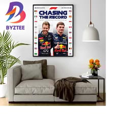 max verstappen f1 chasing the record nine consecutive race wins wall decor poster canvas
