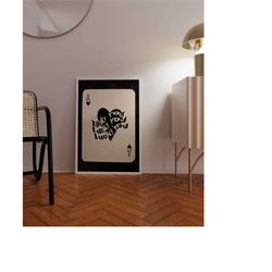 lucky you wall art black and white prints, trendy retro wall art living room poster y2k decor, new apartment college gif