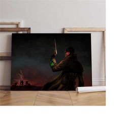 fallout poster, new vegas wall art, premium canvas print, game fan gift, christmas present