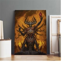 diablo poster, skam wall art, rolled canvas print, game poster gift christmas present