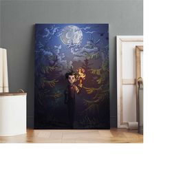 don't starve poster, wilson wall art, premium canvas print, game fan gift, christmas present