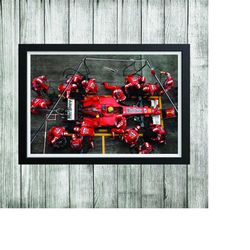 framed wall art michael schumacher pitstop formula 1 ferrari wall art home dcor sports gift bedroom mancave bar christm