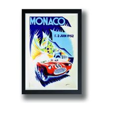 posters & prints monaco retro classic formula 1 vintage f1 wall art home dcor sports gift bedroom mancave bar christmas