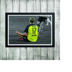 posters & prints erling haaland football dortmund wall art home dcor sports gift bedroom mancave bar christmas