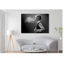 david bowie canvas,david bowie painting,david bowie poster,singer wall decor, music fan gift, music wall art, pop art, h