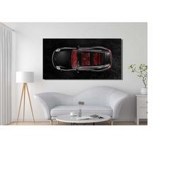 black porsche 911 carrera canvas wall art, porsche wall art,living room decor,porsche poster,porsche,modish office decor