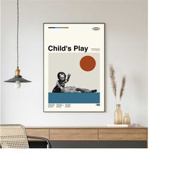 child's play poster, child's play print, minimalist movie, vintage retro, abtract poster, aesthetic poster, vintage art,
