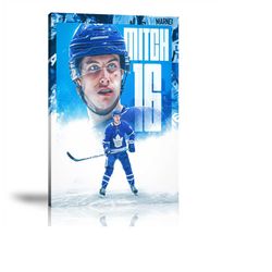 mitch marner poster, toronto maple leafs, nhl sports print, sports player print, framed art print , wall art, home deco
