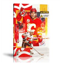 johnny hockey poster, calgary flames, nhl sports print, sports player print, framed art print , wall art, home deco art,
