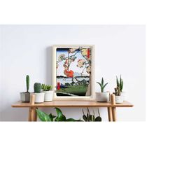 the secret world of arrietty, studio ghibli and utagawa hiroshige, japanese old painting mashup print