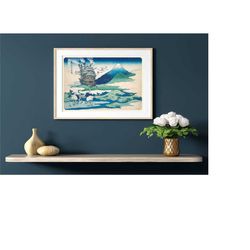 howl's moving castle, studio ghibli and hokusai mt fuji, japanese old painting mashup